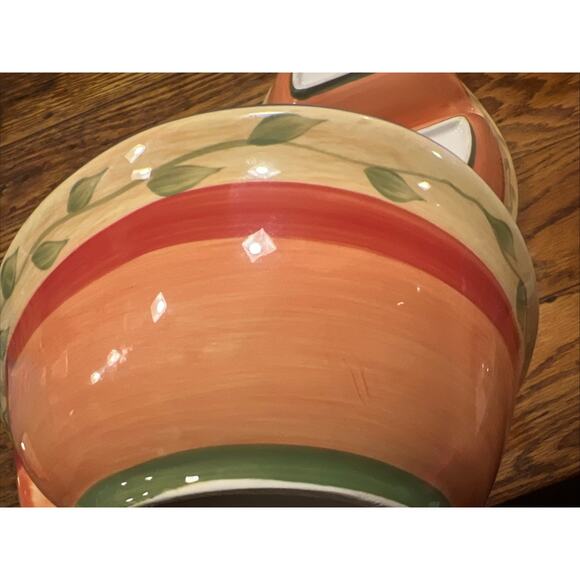 TWO Pfaltzgraff Napoli Hand Painted Oval LG Divided Serving Dish Vegetable Bowls - Picture 9 of 9